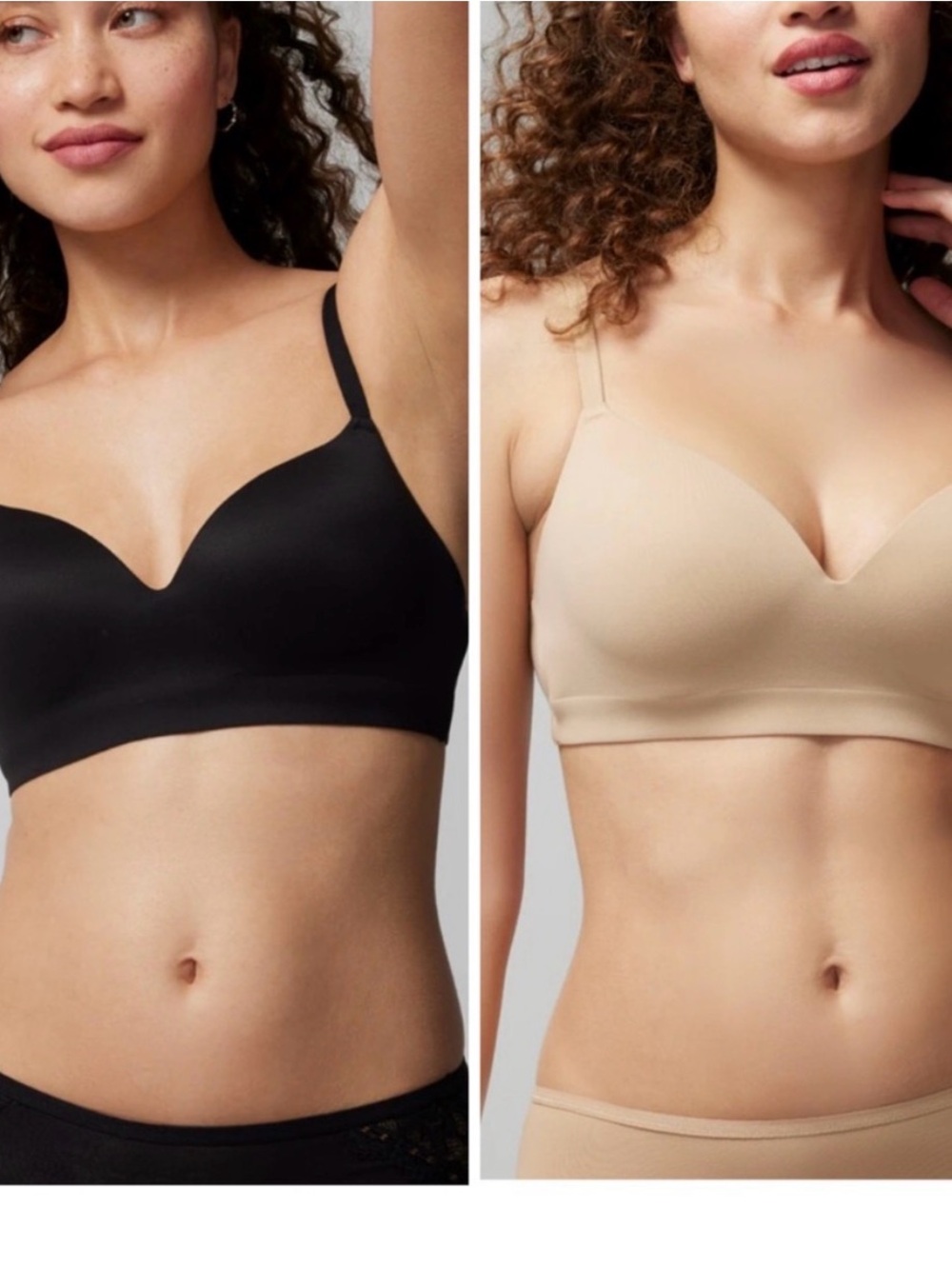 2 Soma Wireless Enbliss Bras Beige Black 36A
